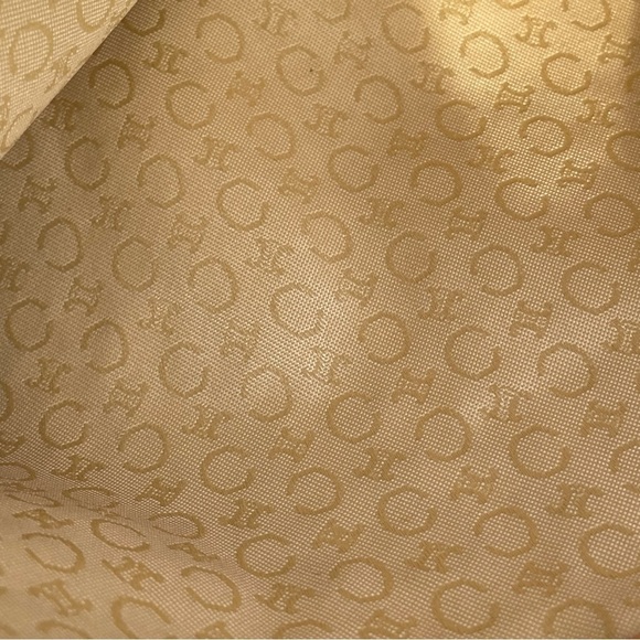 RARE ❤️ Celine Vintage Golden Yellow Suede Leather C Logo Designer Shoulder Bag - Picture 10 of 16